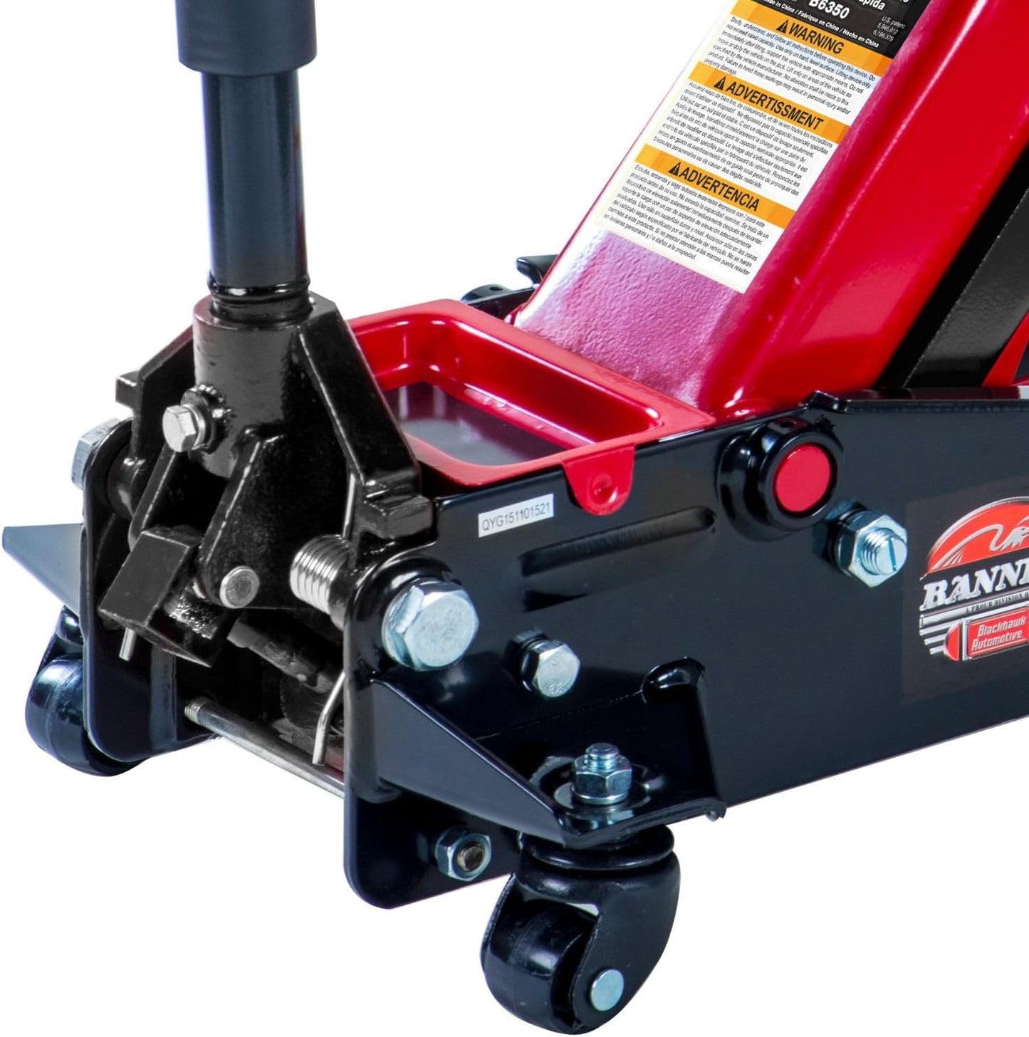 B6350 Jack Elevador Negro/Rojo 3.5 Toneladas