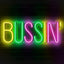 Letrero neón LED Bussin con interruptor para pared