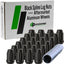 Tuercas M12x1.25 negras para ruedas set 24