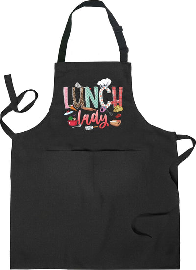 Delantal Ajustable para Señoras del Almuerzo con Bolsillos