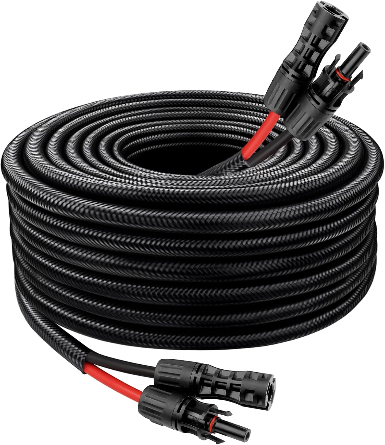 Cable solar 8AWG 20pies con conectores impermeables