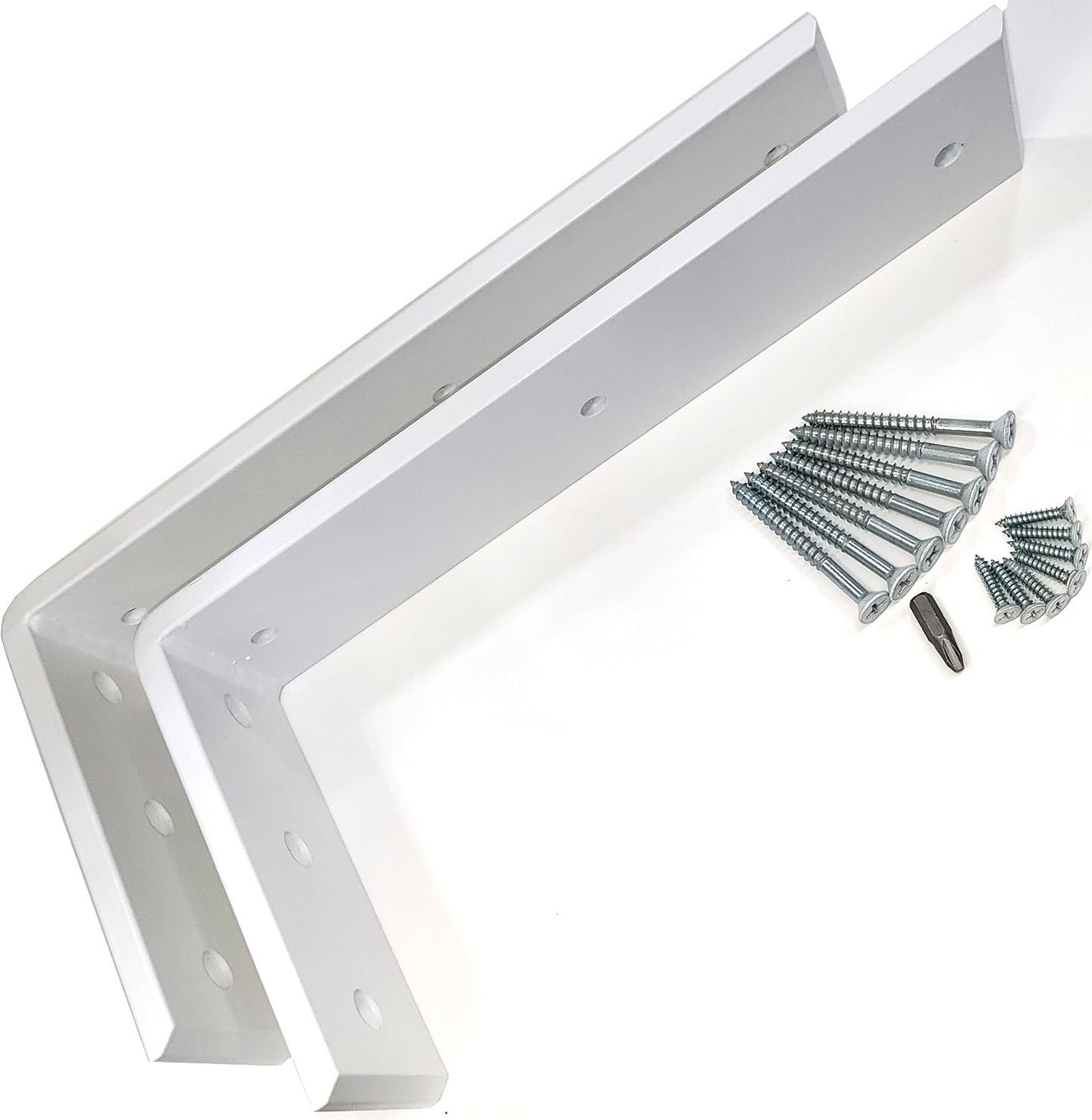 Soportes L hierro blanco 12x6pulg pack 2 soporta 300lb