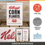 Caja lata almacenamiento retro Kellogg's 101.4oz metal