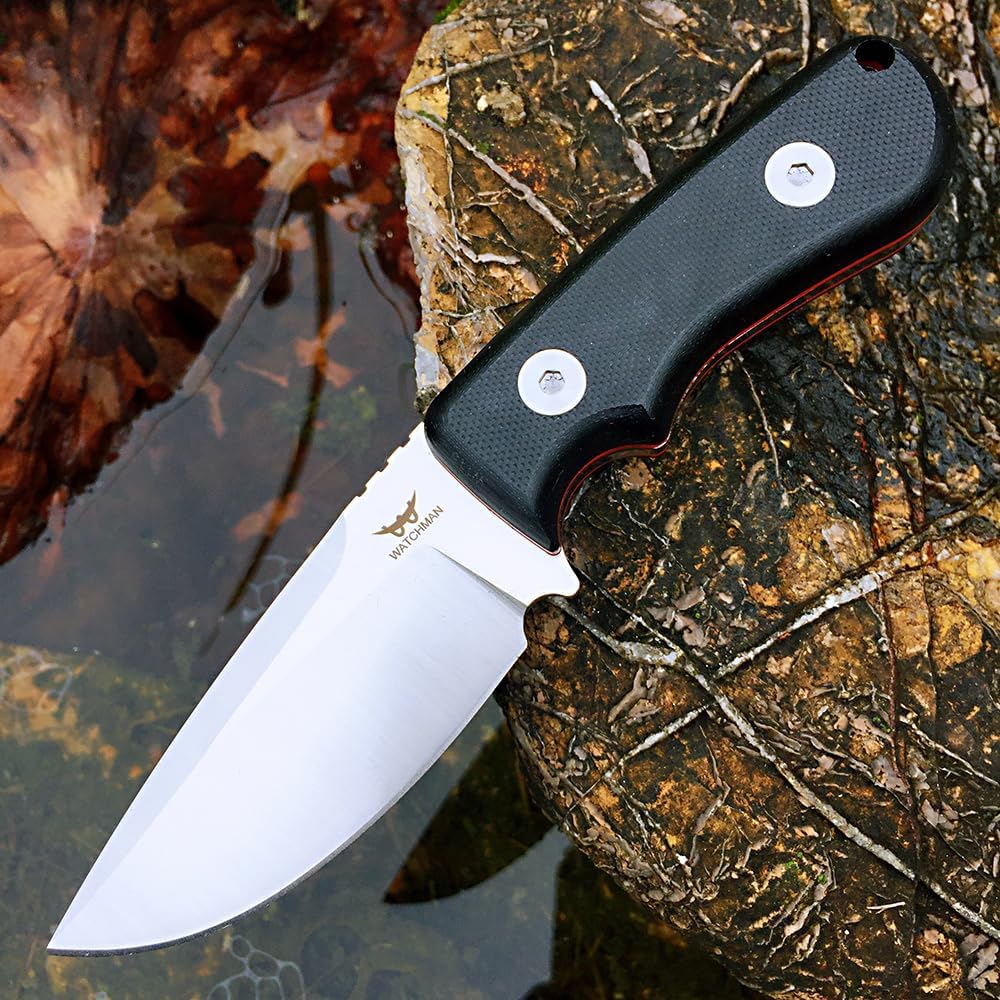 Cuchillo fijo D2 acero G10 escalas funda Kydex camping