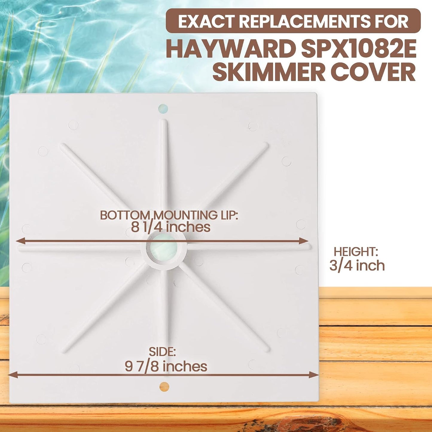 2 Repuestos Tapa Skimmer 10" Comp Hayward SPX1082E