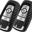 2 Pzas Funda Llave Coche Fibra Carbono Comp Ford Mustang