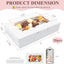 20 Cajas Blancas con Ventana 7x4 3/8x1 1/2pulg para Postres
