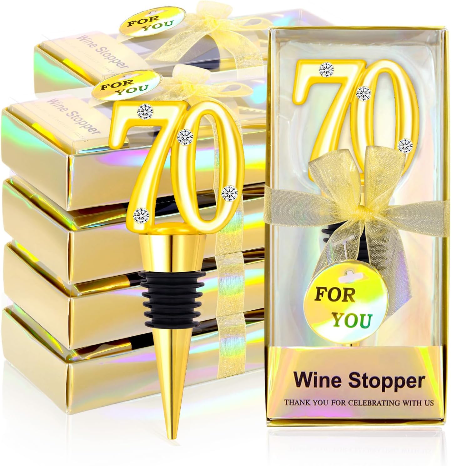 30 Tapones Vino 70 Aniversario Regalo Boda Cumpleaños