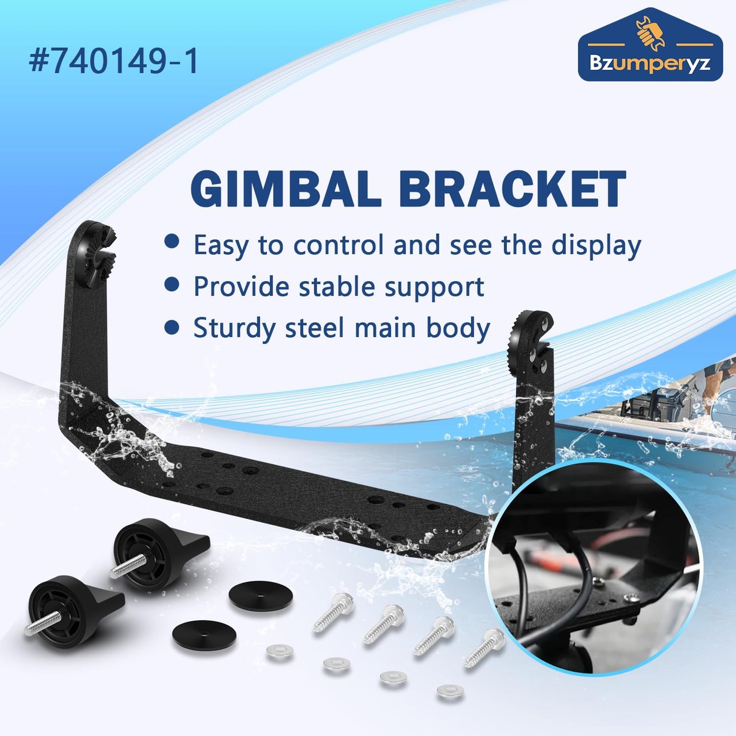 Soporte Gimbal comp Helix 8-10 con tornillos