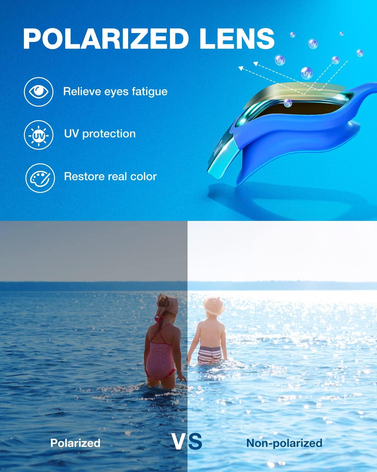 Gafas natación polarizadas para niños