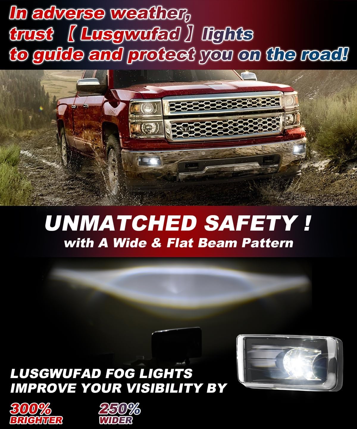 Luces antiniebla LED comp Chevy Silverado 07-15