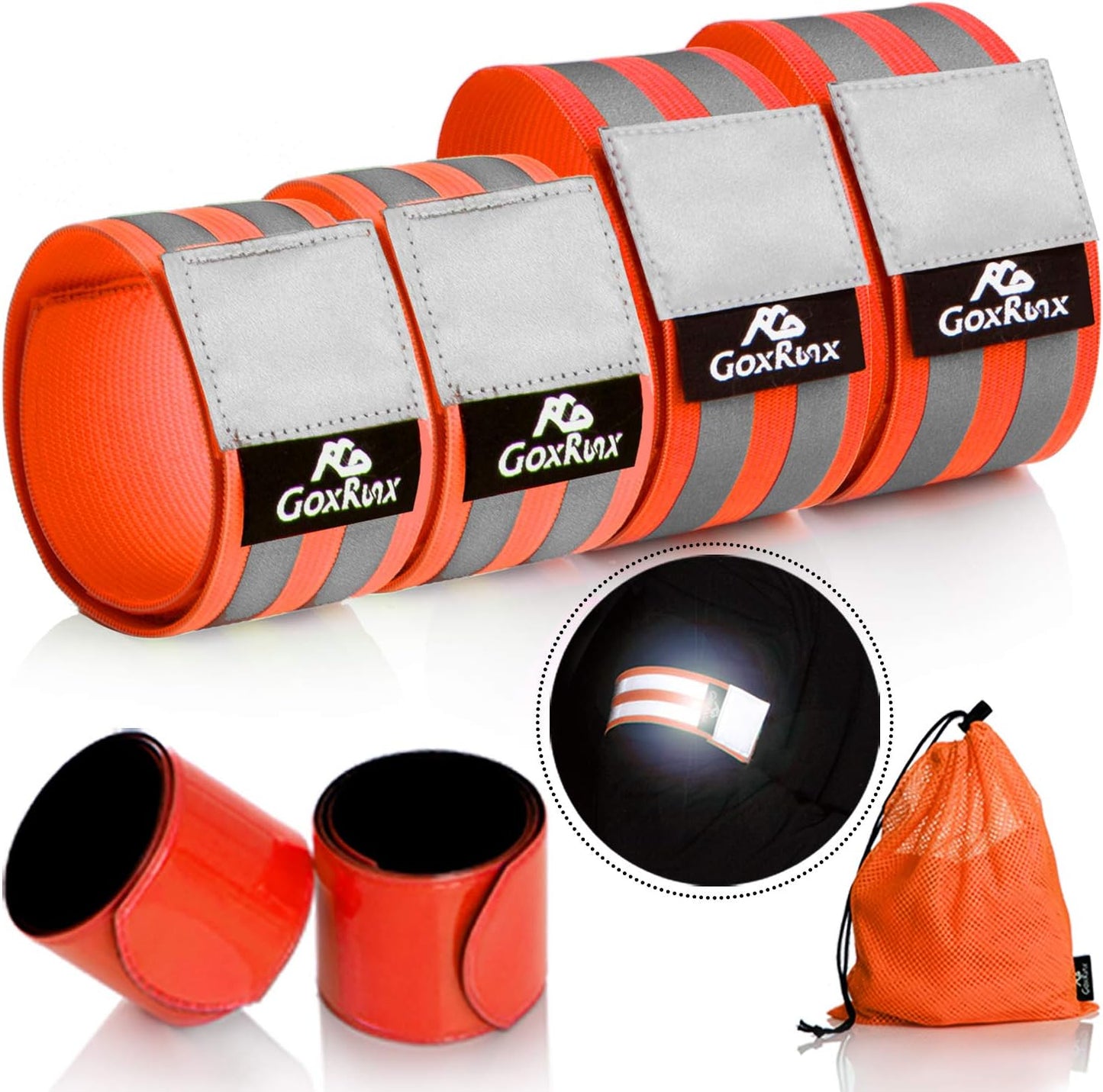 6 Bandas Reflectantes para Brazo Pierna Correr Ciclismo
