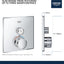Moldura termostática Grohe 29163ls0 color blanco luna