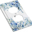 Cubierta interruptor decorativa flor azul 1 banda