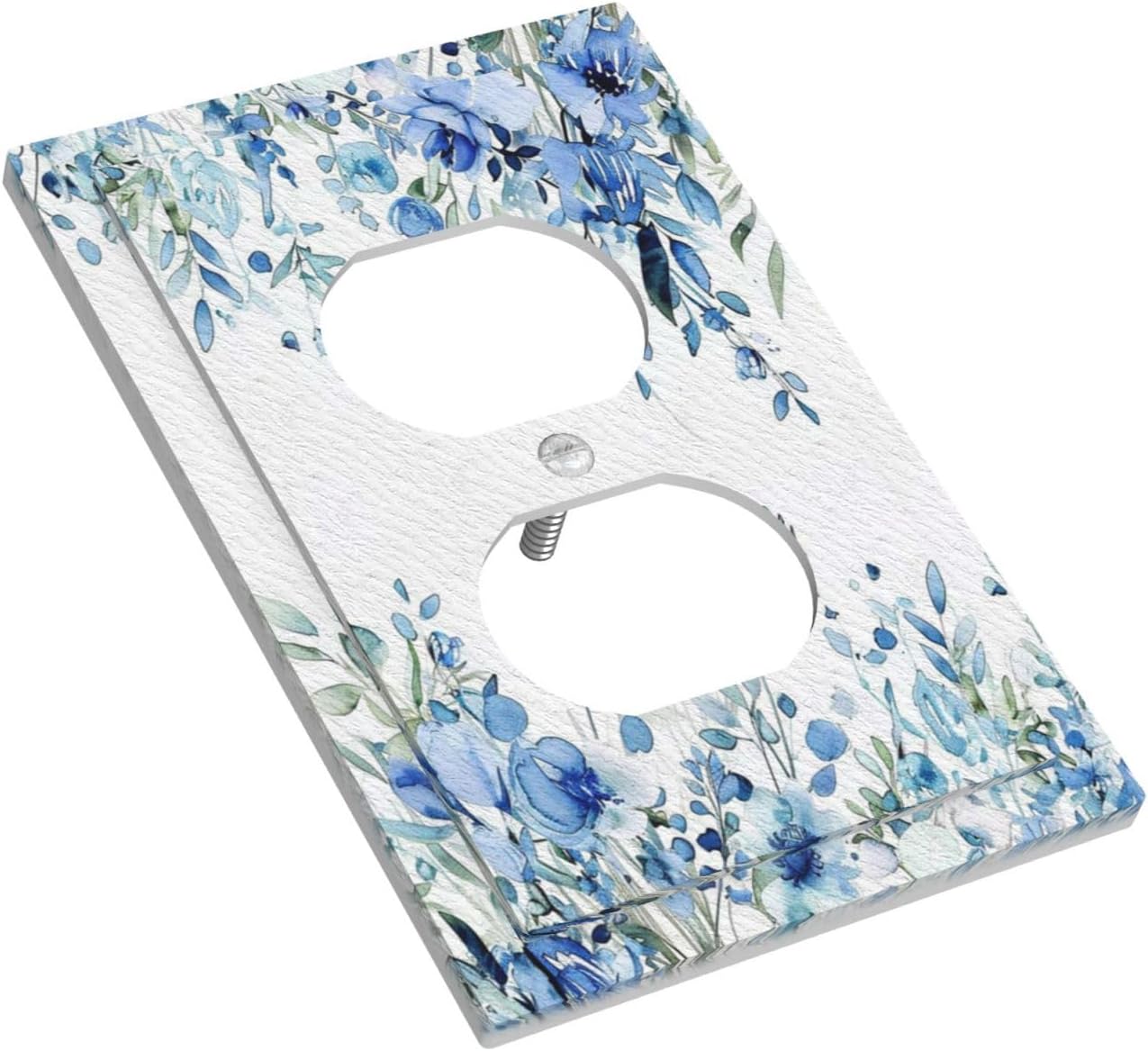 Cubierta interruptor decorativa flor azul 1 banda