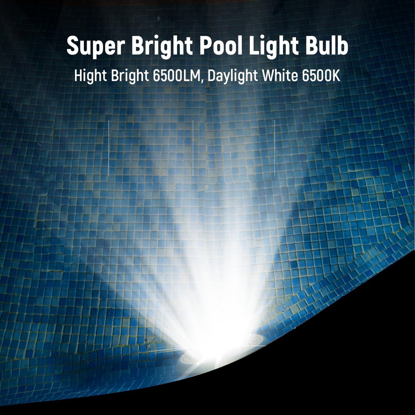 Luz LED piscina enterrada 65W blanca 6500K
