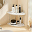 Organiz. baño 2 niveles patrón mármol cromo