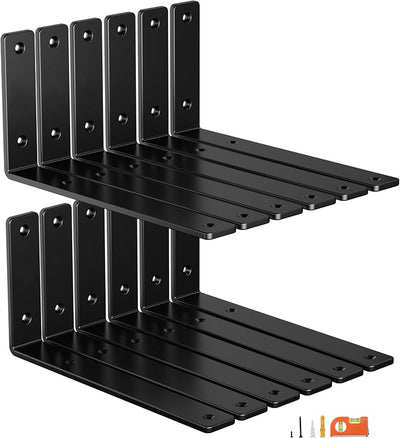 12 Soportes Estante 8pulg Flotantes Acero Recubrimiento
