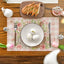 Set 4 Manteles Pascua Conejo Flores 12x18pulg