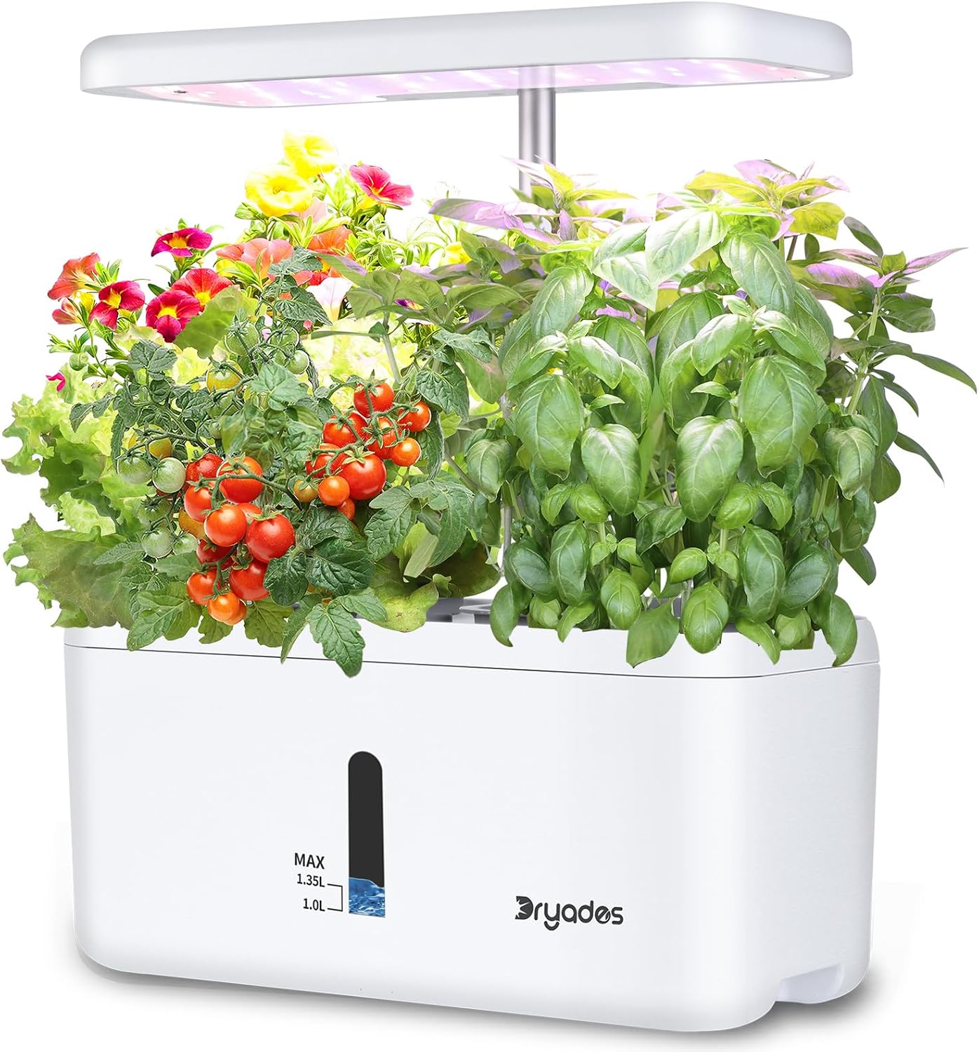 Sistema jardín interior LED 19W 2 macetas regado automático