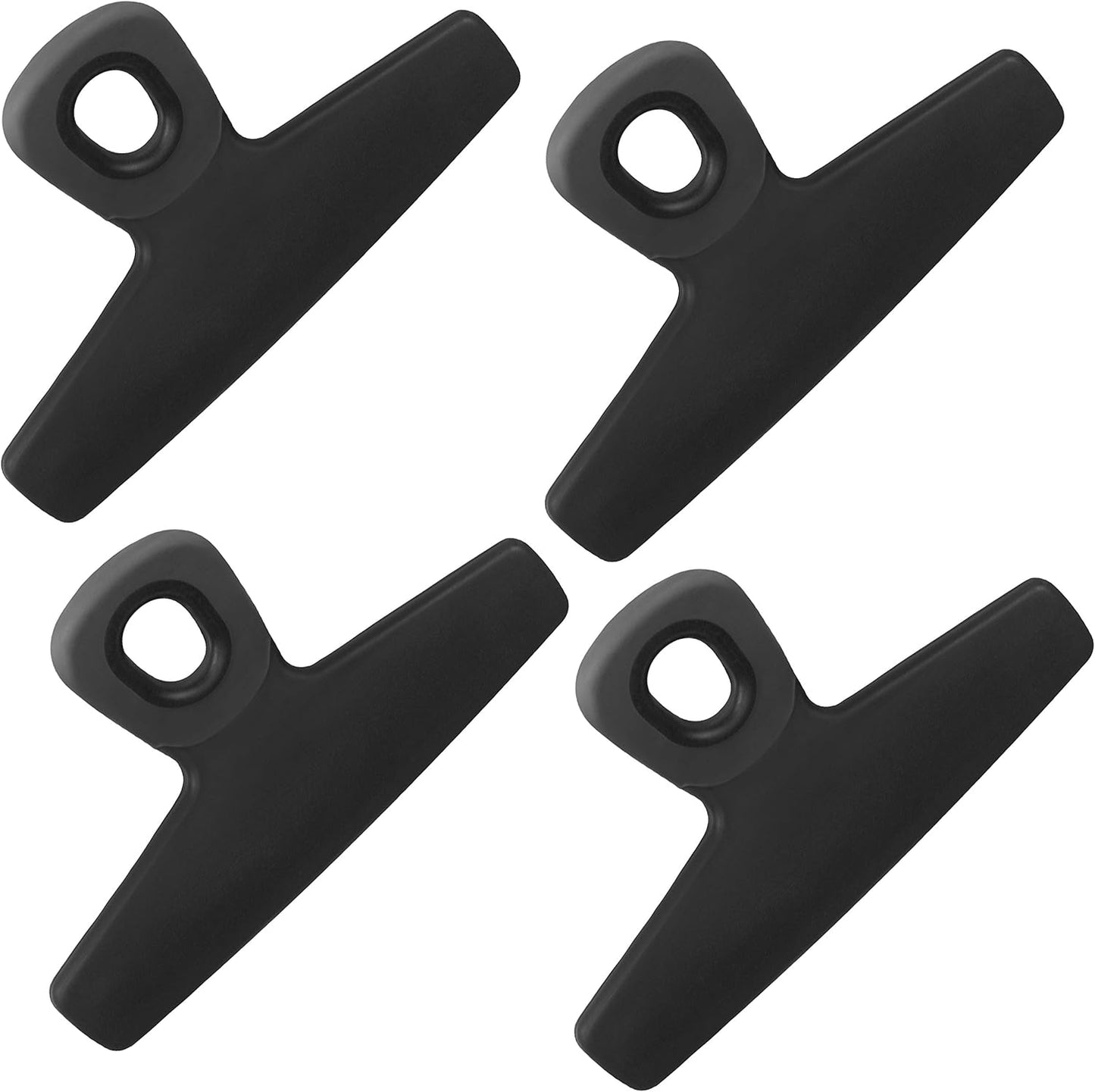 Clips anchos resistentes para bolsas alimentos negro