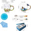 Tazas té vidrio elegantes regalo cumpleaños navidad