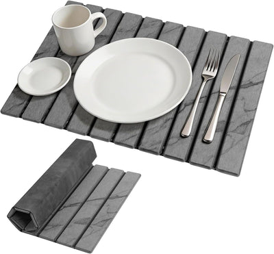Tapete piedra secado rápido 24x16pulg plegable diatomeas
