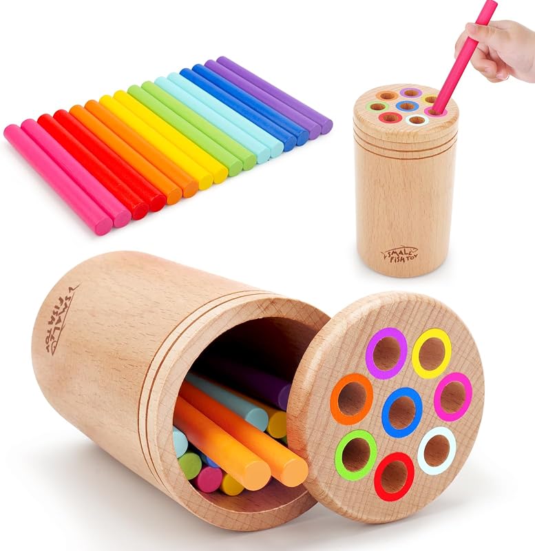 Juguetes Montessori madera clasificar colores 1-3 años