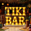 7 Pzas Signo LED Tiki Bar Luau Hawaiano para Fiesta