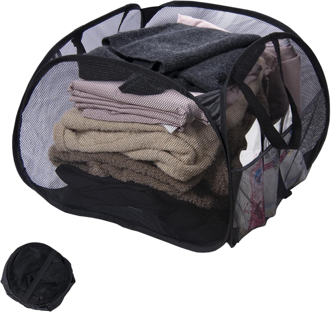 Cesta ropa plegable 90L con asas para baño dormitorio
