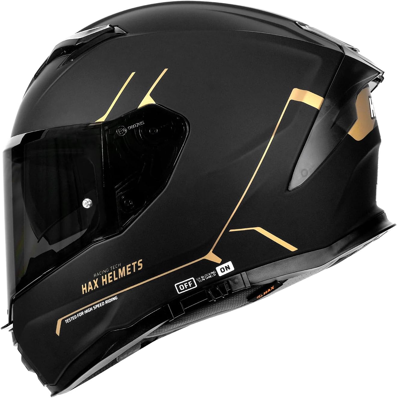 Casco cara completa motocicleta e-bike visor doble negro