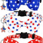 3 Collares Patrióticos Gato Bandera USA Ajustables