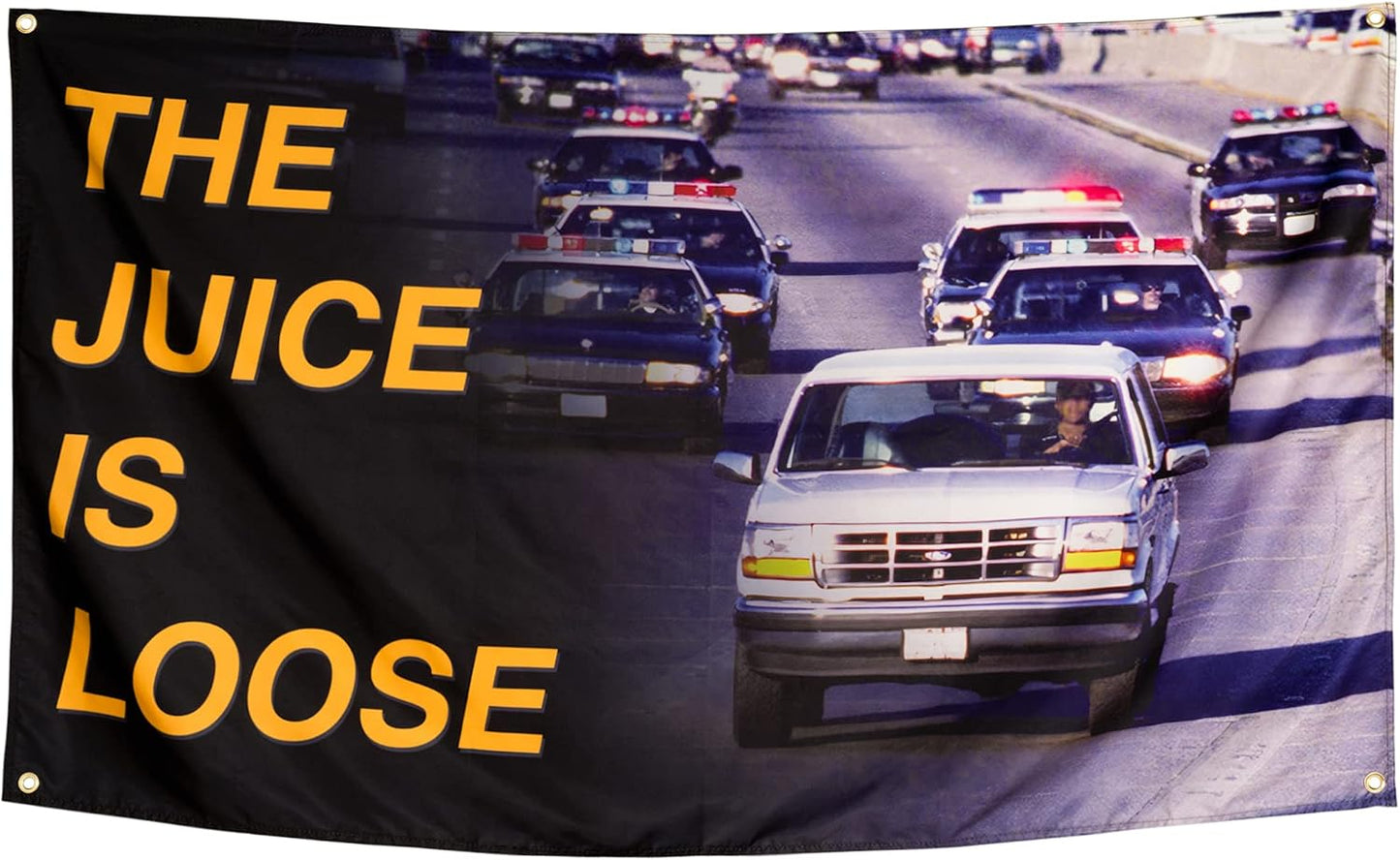 Bandera universitaria The Juice is Loose OJ Simpson 3x5ft
