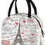 Bolsa almuerzo reutiliz. con Torre Eiffel y bolsillo térmico