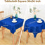 Mantel cuadrado azul 36x36pulg poliéster reutiliz.