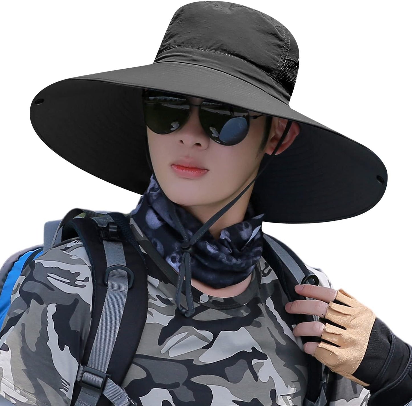 Sombrero ala ancha 6" protección solar unisex