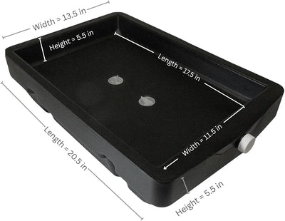 Bandeja drenaje 9qt polietileno 21x14x5.5pulg