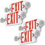 Señal LED roja emergencia doble cara 120/277V pack 4