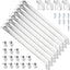 8 Soportes Alambre 12pulg Metal Blanco para Estantería