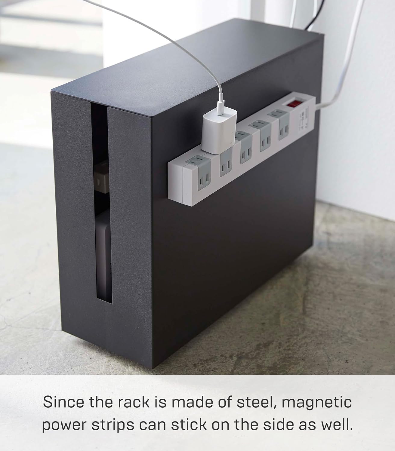 Organiz. de cables acero para oficina o dormitorio