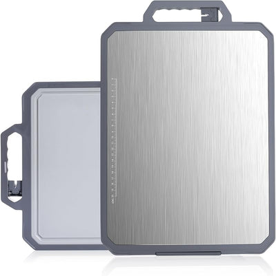 Tabla cortar doble cara acero inox 304 con piedra afiladora