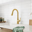 Grifo cocina desplegable con pulverizador 1.8 GPM oro