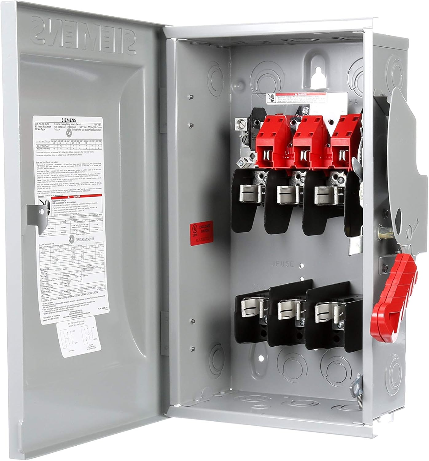 Interruptor seguridad Siemens 60A 600V 4 cables
