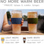 Set 4 Vasos Cerveza Vidrio Doble Pared Multicolor 16oz