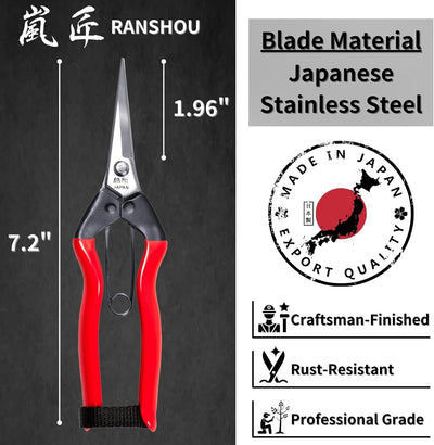 Tijeras jardín 7.2pulg acero inox mango resorte Japón