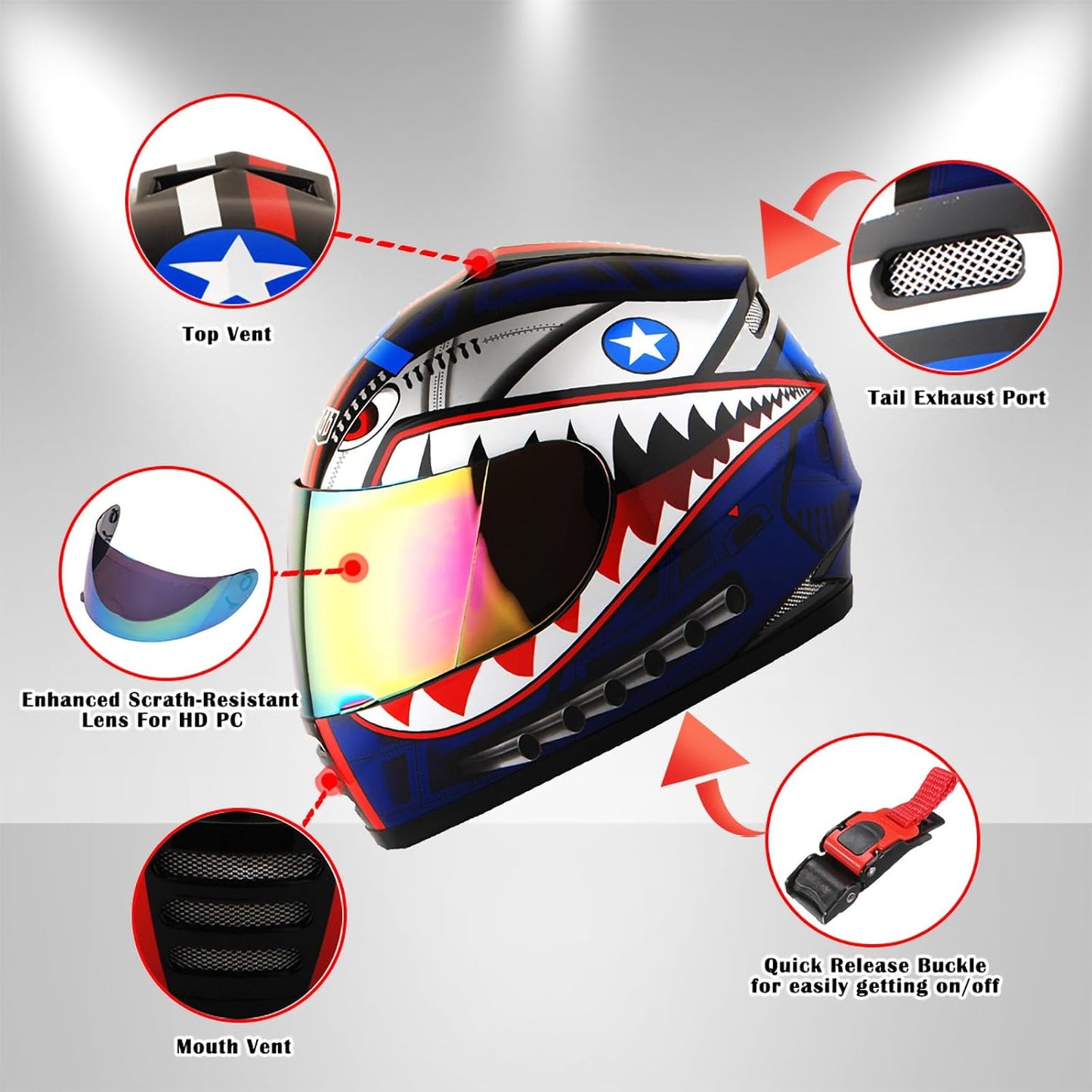 Casco integral para niños motocicleta bicicleta urbana