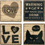 Set posavasos cocina all you need is love y gato