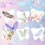 5 Pzas Mariposas 3D Colgantes 15.7x11.8pulg Decoración Fiesta