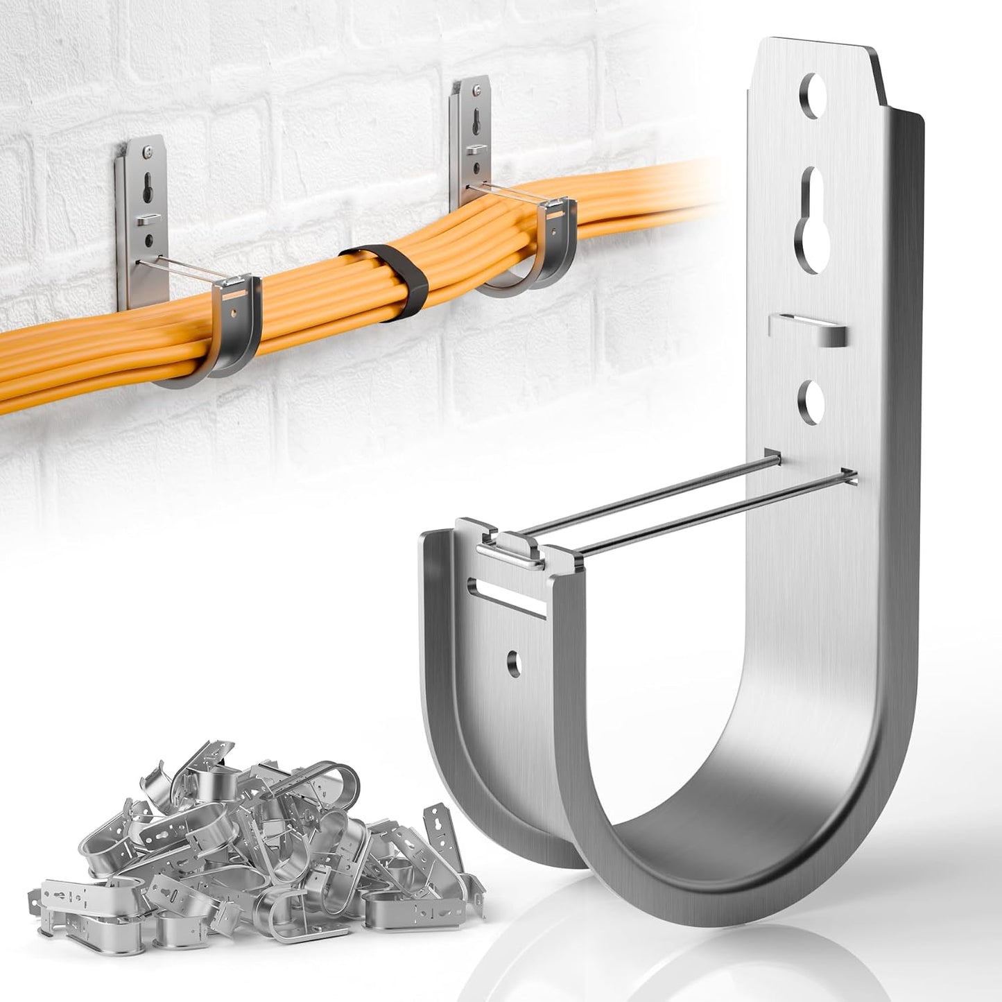 30 Ganchos J Acero Galvanizado para Cables y Soporte Vigas