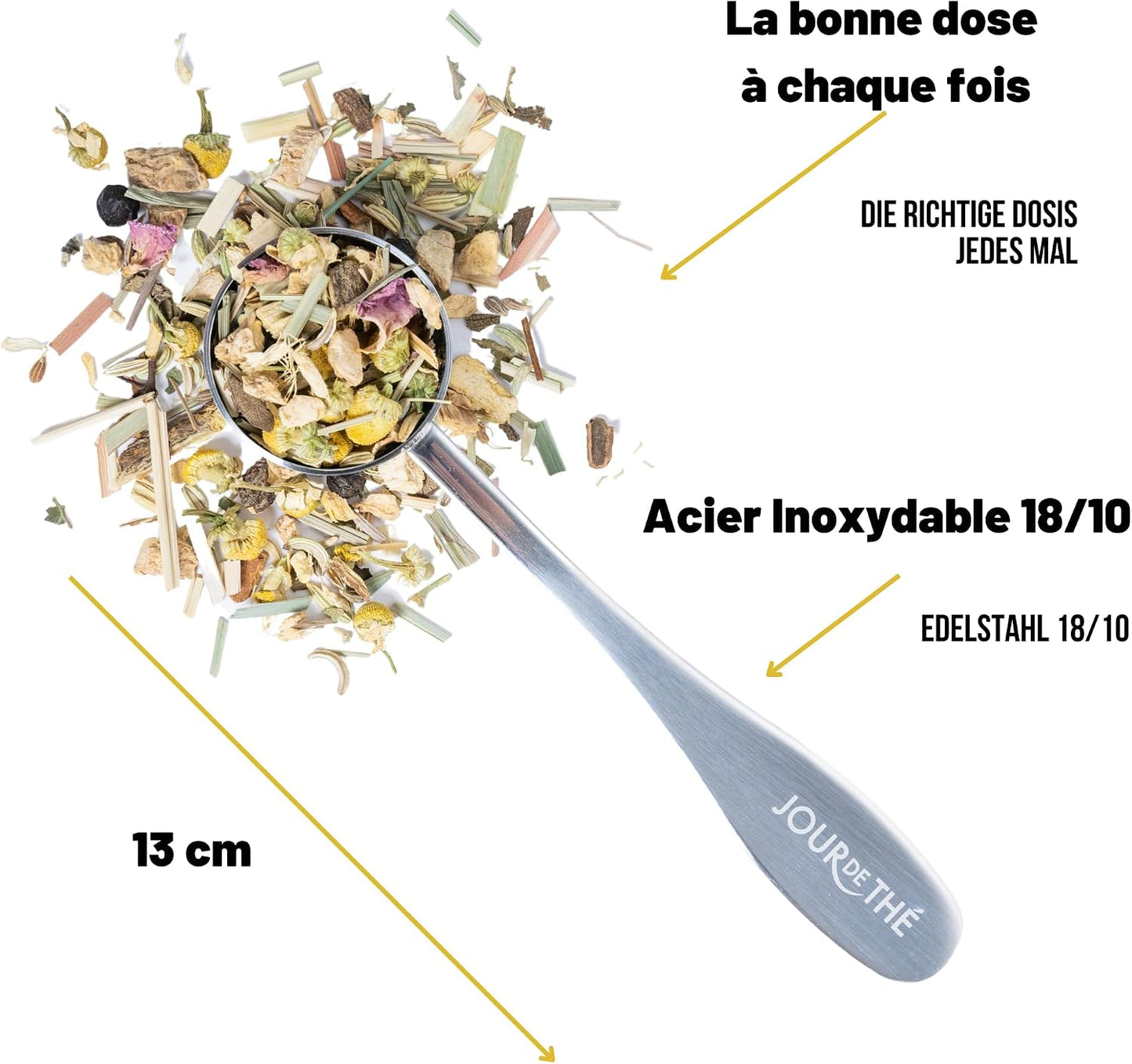 Cuchara medidora té acero inox